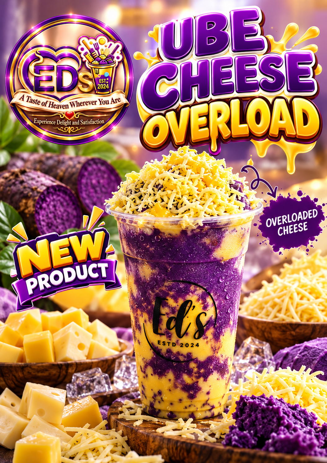 Ube Cheese Overload